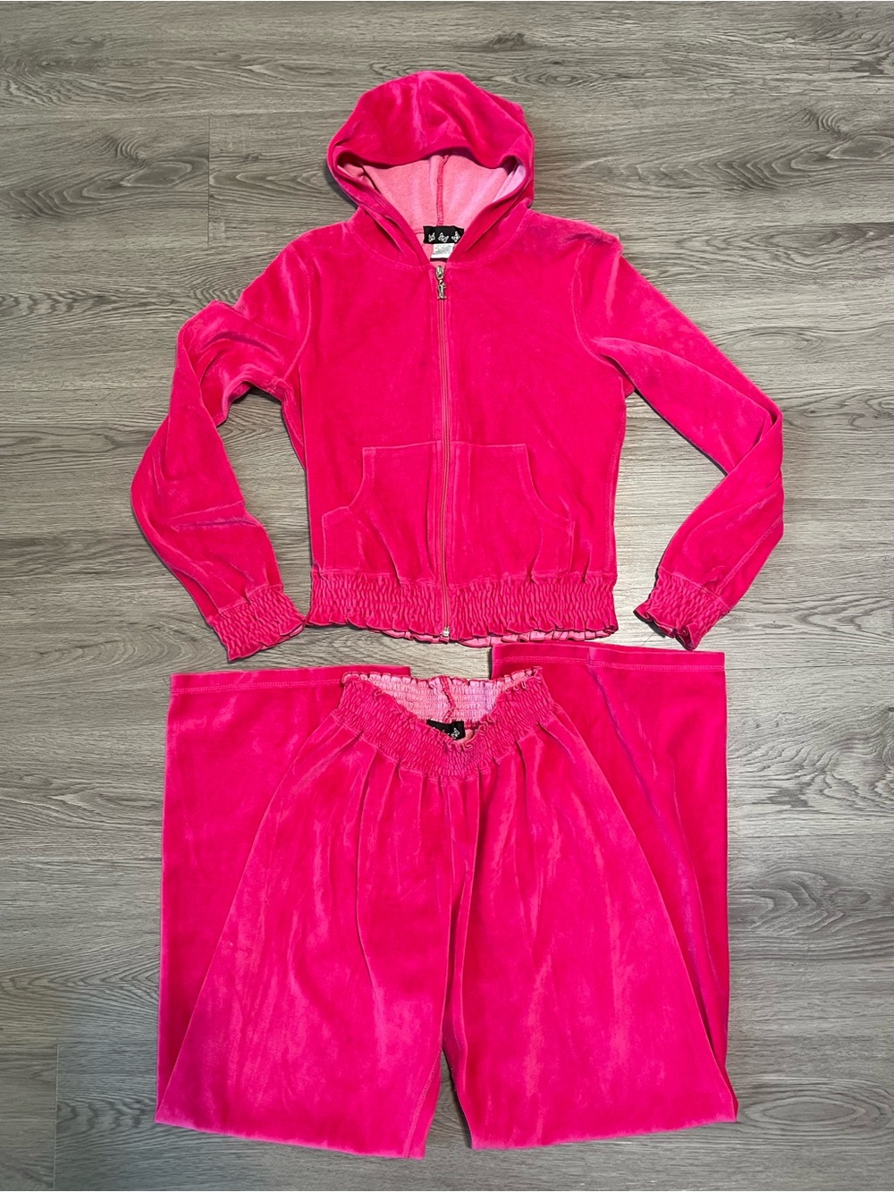 VTG Y2K Self Esteem velour hot pink tracksuit